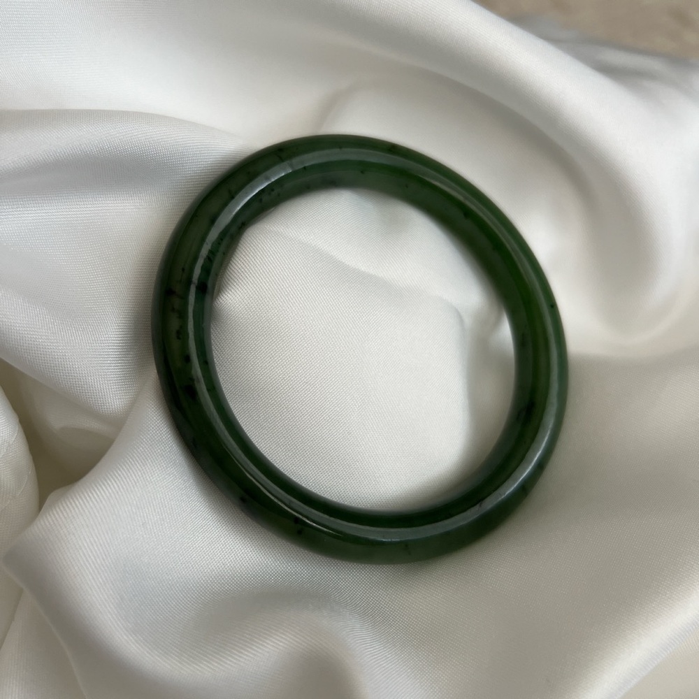56mm // Natural Jade Bangle - New/Unworn